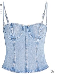 We Wore What Underwire Denim Corset
